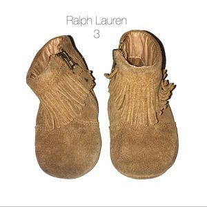 Ralph Lauren Brown Leather Fringe Moccasins 3